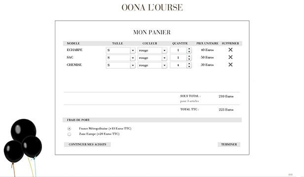 Oona L'ourse_网站开发